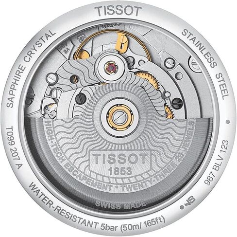 Tissot Womens Chemin des Tourelles 316L Stainless Steel case Swiss Automatic Watch, Grey, Stainless Steel, 16 (T0992071111300) in Saudi Arabia
