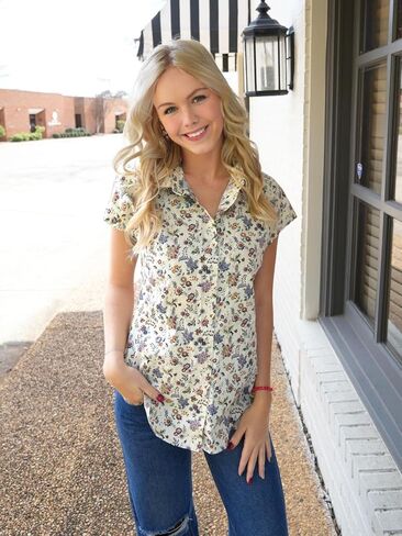 HOTOUCH Womens Linen Button Down Shirt Casual V Neck Cap Sleeve Blouses Summer Cotton Collared Tops S-3XL in Kuwait