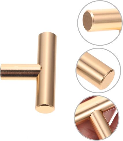 Doitool 5pcs بار خزانة السحب مقابض درج متين مقابض تصميم ثقب واحد مريح لخزائن خزائن وخزائن الأثاث الذهب in Saudi Arabia