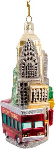 Kurt Adler New York City Cityscape, 5.53-inch Height, Multicolor, Glass Ornament in Saudi Arabia