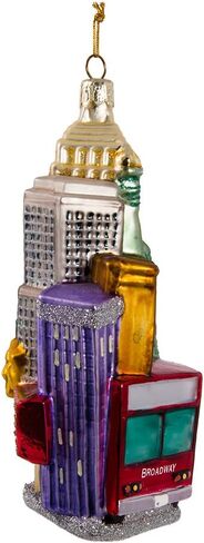 Kurt Adler New York City Cityscape, 5.53-inch Height, Multicolor, Glass Ornament in Saudi Arabia