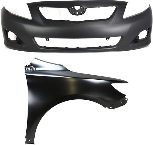 Garage-Pro Front Bumper Cover Kit Compatible With 2009-2010 Toyota Corolla Primed CAPA in Saudi Arabia