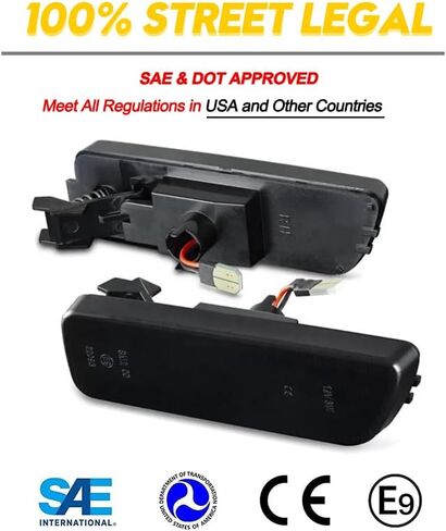 LED Side Marker Turn Turn Light Kit Lens Smoked Lens for VW Golf Jetta Mk4 1999-2005 ، MK4 GTI R32 2000-2003 ، المصد الأمامي ومصباح العلامة الجانبية ، استبدل مصابيح Sidemarker OEM in Kuwait