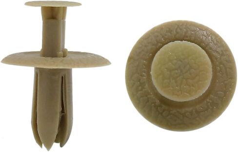 UXCELL 50 PCS Beige 6mm Hole Plastic Protist Door Trim Plane Clips Retainer Clips in Kuwait