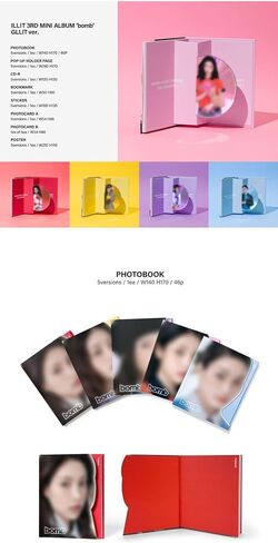 ILLIT - 3rd Mini Album [bomb] GLLIT IROHA Version + [Special Extra Photocard] 'little monster' in Saudi Arabia