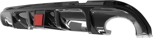 FREEMOTOR802 Compatible with 2014-2017 Infiniti Q50 Rear Diffuser, Carbon Fiber Print PP Rear Bumper Molding Lip Chin Lower Valance Diffuser Fin Splitter with LED Brake Light in Saudi Arabia