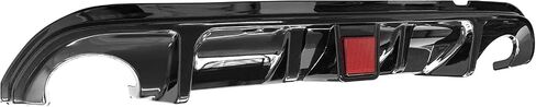 FREEMOTOR802 Compatible with 2014-2017 Infiniti Q50 Rear Diffuser, Carbon Fiber Print PP Rear Bumper Molding Lip Chin Lower Valance Diffuser Fin Splitter with LED Brake Light in Saudi Arabia