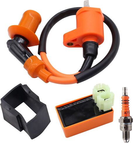 GY6 Racing Ignition Coil 4+2 Pin AC CDI Box Spark Plug Compatible with Honda XR CRF CRF50 XR50 XR70 XR80 XR100 for GY6 50cc - 90cc, 110cc, 125cc, 150cc 4-stroke Engines ATV, Quad, Scooter, Go Kart in Saudi Arabia