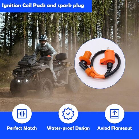 GY6 Racing Ignition Coil 4+2 Pin AC CDI Box Spark Plug Compatible with Honda XR CRF CRF50 XR50 XR70 XR80 XR100 for GY6 50cc - 90cc, 110cc, 125cc, 150cc 4-stroke Engines ATV, Quad, Scooter, Go Kart in Saudi Arabia