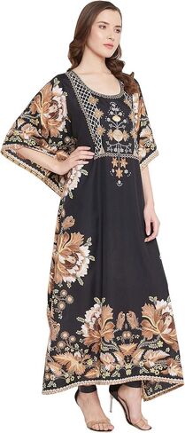 قفطان نسائي من Oussum بمقاس كبير من البوليستر للصيف، فستان ماكسي للمنزل in Kuwait