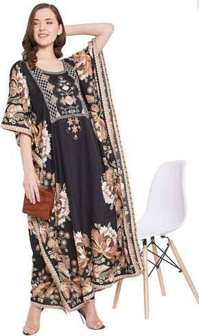 قفطان نسائي من Oussum بمقاس كبير من البوليستر للصيف، فستان ماكسي للمنزل in Kuwait