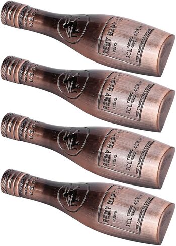 Fydun Wine Bottle Shape Handle, 4 Sets One Sells Classical Retro Antique Copper Wine Shaped Night Light Drawer Handles Pulls Bottle Handle Cabinet Door Drawer European Green Ancient in Saudi Arabia