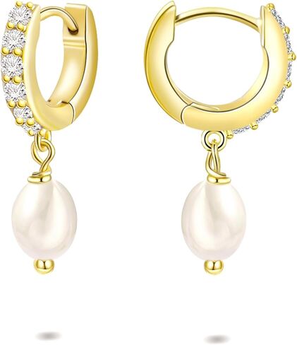 Silver Star Dangle Drop Earrings for Women, White Gold Plated Round Ball Leverback Earrings Hypoallergenic Fashion Jewelry Gift in Saudi Arabia