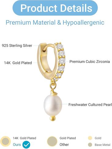 Silver Star Dangle Drop Earrings for Women, White Gold Plated Round Ball Leverback Earrings Hypoallergenic Fashion Jewelry Gift in Saudi Arabia
