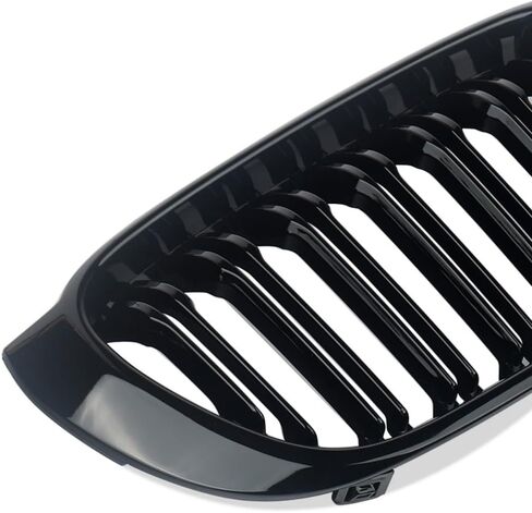 Front Kidney Grill Compatible with BMW 5 Series E39 525i 530i M5 1999-2003 Gloss Black Double Line Bumper Grille in Saudi Arabia
