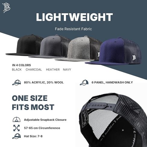 Branded Bills Old Glory PVC Flat Trucker, Snapback Closure, Lightweight, Comfortable Baseball Cap in Saudi Arabia