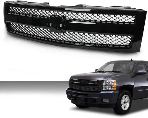 G-PLUS Front Full Black Grille Compatible with Chevy C/K 1500 2500 3500 Suburban 1994-2000,Blazer Silverado Sport 1994/Tahoe 1995-2000 For Models with composite headlights GM1200239 15981092 in Saudi Arabia