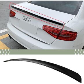 FITS 2013-2016 AUDI A4 B8.5 SEDAN GLOSSY BLACK S4 STYLE REAR TRUNK SPOILER WING in Saudi Arabia