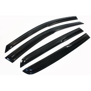 Cuztom Tuning 3D Wavy Shape Smoke Tinted Window Visor Vent Shade for 2010-2014 MK6 Golf GTI 4 Door Hatchback (Won't Fit 2 Door) in Saudi Arabia