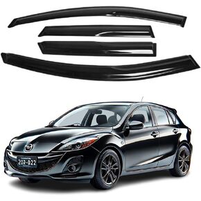 يناسب Mazda 3 Hatchback 2010 2011 2012 2013 مجموعة Smoke Window Revor-Sun ، Rain ، وحماية تنفيس ، مجموعة حراسة Seflector ذات 4 قطع على النافذة in Saudi Arabia