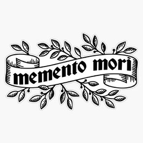 Memento Mori latin phrase Bumper Sticker Vinyl Decal 5 inches in Kuwait