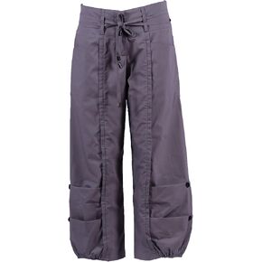 Dzhavael Woman's Cotton Black Grey Capri Light Weight Relaxed Fit Cargo Pants (L, Grey) in Saudi Arabia
