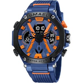 KXAITO Men's Watches Sports Outdoor Waterproof Military Watch Date Multi Function Tactics LED Face Alarm Stopwatch for Men 8087 in Saudi Arabia