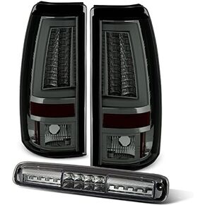 AKKON - For [LED Set] 03-06 Chevy Silverado GMC Sierra C-shape Light Tube Smoked Tail light + 3rd Brake Lamp in Saudi Arabia