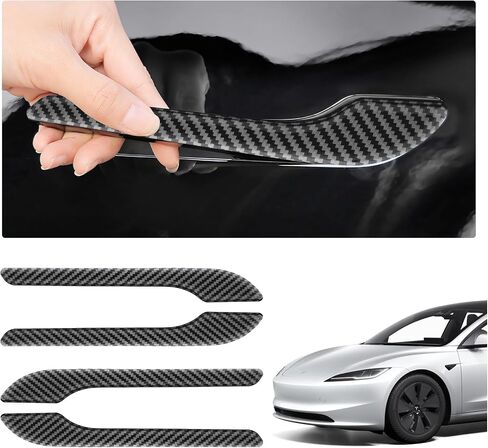 Tesla Door Handle Cover Model Y Model 3 2020-2025 POOT HANDETROTER MODERY Y MODEL 3 Accessories Tesla Door Handle Handle Handle Decoration Matte Carbon Livour Mature 4pcs in Kuwait