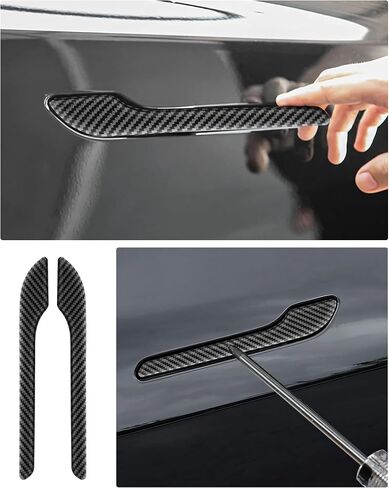 Tesla Door Handle Cover Model Y Model 3 2020-2025 POOT HANDETROTER MODERY Y MODEL 3 Accessories Tesla Door Handle Handle Handle Decoration Matte Carbon Livour Mature 4pcs in Kuwait