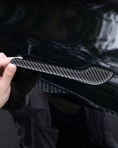 Tesla Door Handle Cover Model Y Model 3 2020-2025 POOT HANDETROTER MODERY Y MODEL 3 Accessories Tesla Door Handle Handle Handle Decoration Matte Carbon Livour Mature 4pcs in Kuwait