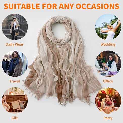 Women's Gradient Scarf,Women's Shawl Wraps,Shawl Wraps for Women Dressy, Ponchos for Women, Gifts for Women in Saudi Arabia