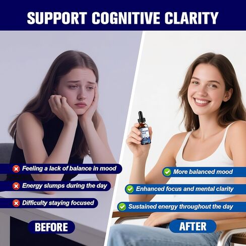 Methylene Blue Pharmaceutical Grade 2oz - USP Grade 1% with Alpha GPC, Lion’s Mane & Bacopa - Brain Supplements for Memory & Focus - Cognitive Support Supplement in Kuwait