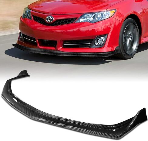 3pcs ABS STP على طراز STP المفسد الوفير الأمامي ، مفسد الذقن ، الخائن الأمامي ، متوافق مع طراز Toyota Camry SE 2012-2014 فقط ، جزء استبدال الخارجي (نمط الكربون) in Saudi Arabia