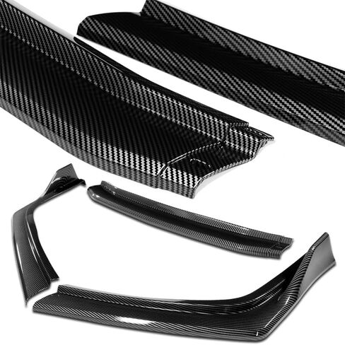 3pcs ABS STP على طراز STP المفسد الوفير الأمامي ، مفسد الذقن ، الخائن الأمامي ، متوافق مع طراز Toyota Camry SE 2012-2014 فقط ، جزء استبدال الخارجي (نمط الكربون) in Saudi Arabia