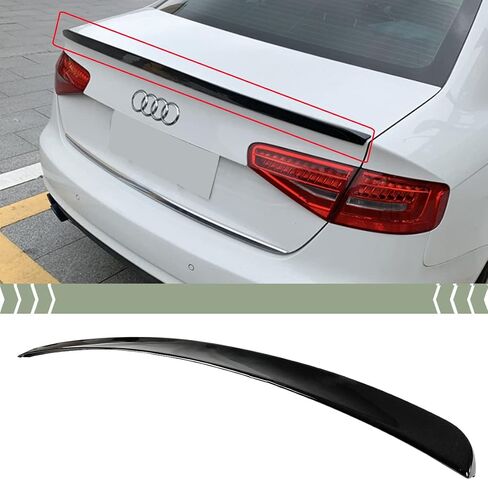 FITS 2013-2016 AUDI A4 B8.5 SEDAN GLOSSY BLACK S4 STYLE REAR TRUNK SPOILER WING in Saudi Arabia
