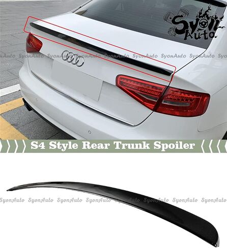 FITS 2013-2016 AUDI A4 B8.5 SEDAN GLOSSY BLACK S4 STYLE REAR TRUNK SPOILER WING in Saudi Arabia