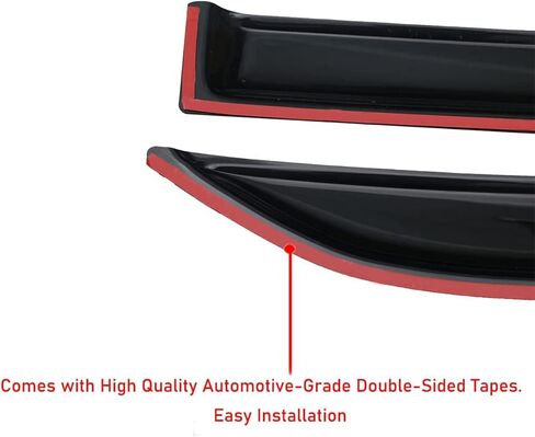 Lightronic Extra Durable Outside-Mount Auto Vent Window Visor, Fits 2008-2012 Chevrolet Malibu (LT/LTZ/Hybrid/LS/Classic LT/Classic LS), UV Protection Rain Guard, Smoke Original Wind Deflector, 4Pcs in Kuwait