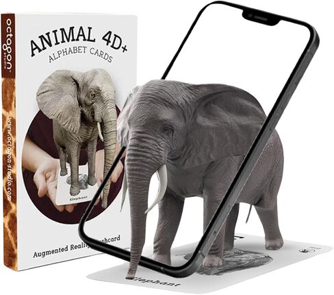 Octaland 4D+ Augmented Reality Alphabet Cards – A to Z Character Cards Featuring Jobs and Professions, Learn Letters and Careers with Free App – for Ages 3+, Home or Classroom Learning, Multilingual in Saudi Arabia