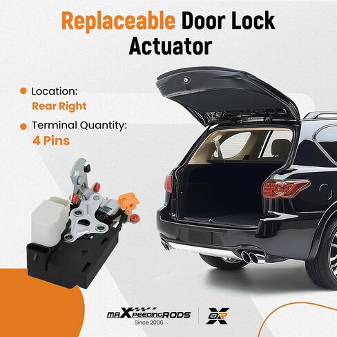 maXpeedingrods Rear Right Passenger Power Door Latch Lock Actuator Compatible with Chevrolet Express 1500/2500 / 3500/4500 & GMC Savana 1500/2500 / 3500/4500 Replace 937-511 22834666 in Saudi Arabia