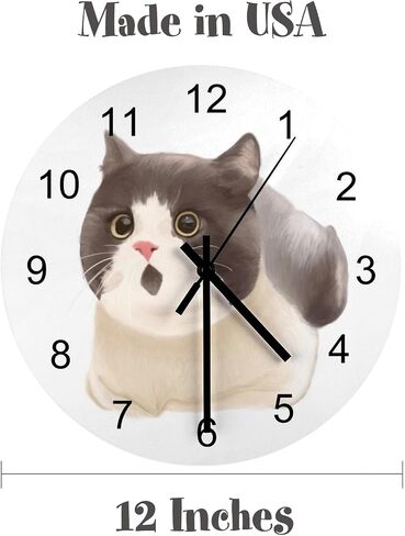 12 Inch Clocks for Walls Personalized Clock with Picture, Customizable Wall Clock with Photo Non Ticking Silent Round Decoration for Kitchen Bathroom in Kuwait