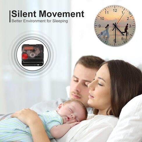 12 Inch Clocks for Walls Personalized Clock with Picture, Customizable Wall Clock with Photo Non Ticking Silent Round Decoration for Kitchen Bathroom in Kuwait