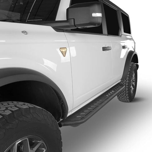 HOOKE ROAD SIDE STEPS BOHER FOR FORD BRONCO 2021 2022 2023 2024 2025 4-DOOR Sturdy Steel Rock Rails (استبعاد Bronco Sport) in Saudi Arabia