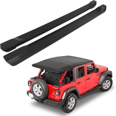 Running Boards for 2018-2024 Jeep Wrangler JL 4 Door Steel Bolt-on Black Powder Coated Side Steps Nerf Bar in Saudi Arabia