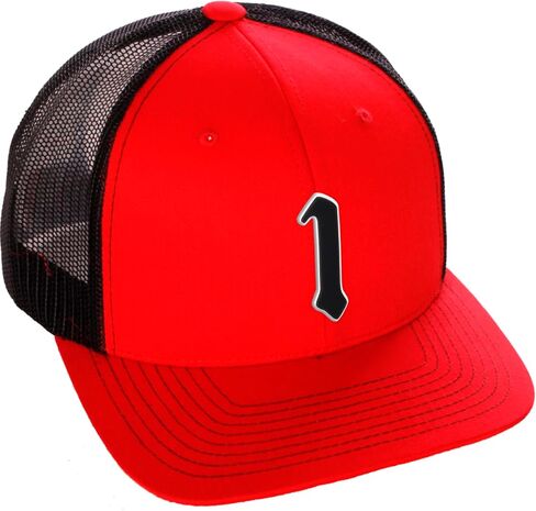 Daxton Classsic Baseball Trucker Hat Old English A إلى Z Letters أرقام منظمة منتصف الملف الشخصي in Saudi Arabia