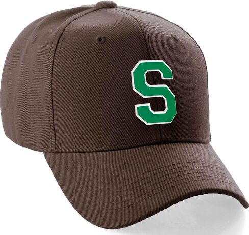 Daxton Classic Baseball Hat Custom A to z Team Team White Green Letter in Kuwait