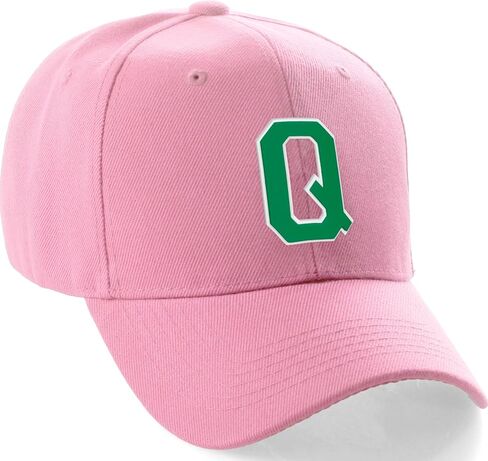 Daxton Classic Baseball Hat Custom A to z Team Team White Green Letter in Kuwait