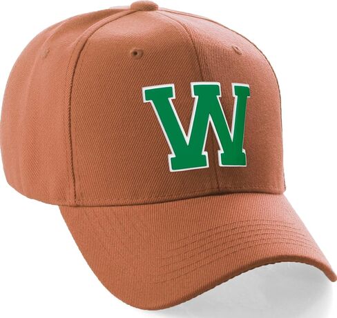 Daxton Classic Baseball Hat Custom A to z Team Team White Green Letter in Kuwait