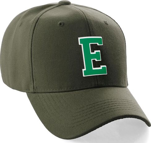 Daxton Classic Baseball Hat Custom A to z Team Team White Green Letter in Kuwait