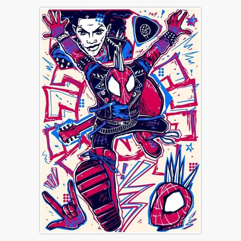 Punk Hero Spider Pumper Sticker Window Bottle Bottle 5 "5" in Saudi Arabia